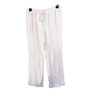 Inés de la Fressange x Uniqlo Dot Print Easy Pants White Blue Red Dots Pull On